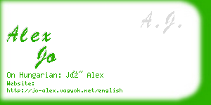 alex jo business card